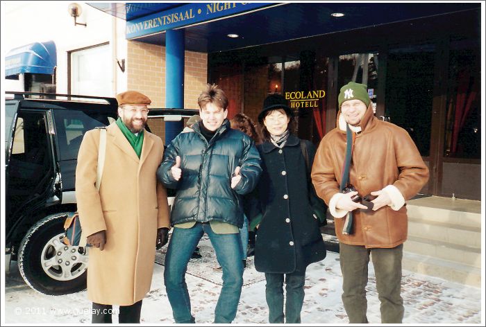 Josef, Piotr, Feng-Chiu and Hristan at Hotel Ecoland, Tallinn