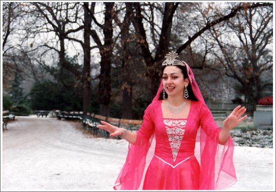 Gülay Princess while outdoor shooting for TV-show