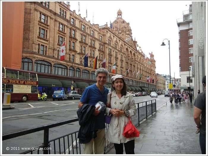 Michael Preuschl and Gülay Princess at Harrods, Knightsbridge, London