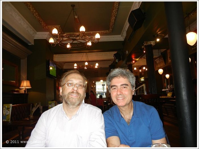 Josef Olt and Michael Preuschl at lunch in a typical pub