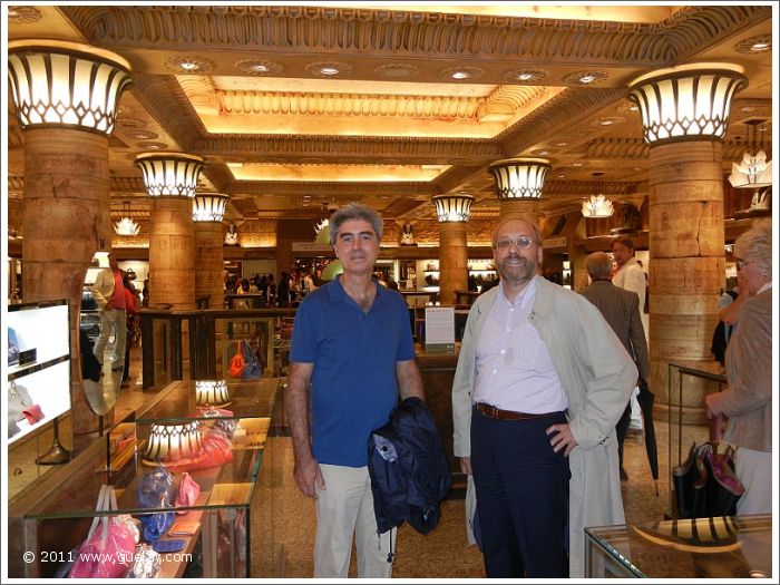 Michael Preuschl and Josef Olt at Harrods, Knightsbridge, London