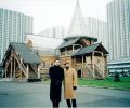 Nariman Hodjati and Josef Olt near Ismailovsky Park in Moscow (2001)