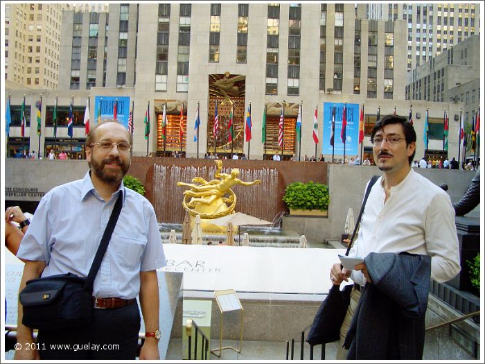 Josef Olt and Nariman Hodjati at Rockefeller Center, New York (2005)