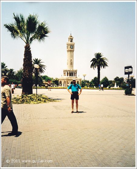 Josef Olt at clock tower, Konak Square, Izmir (1998)