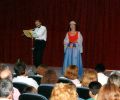 Josef Wolfgang Olt and Gülay Princess at library of the state, Ayvalık (1996)