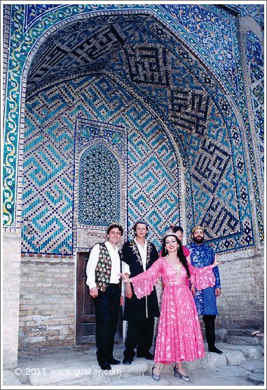 Gülay Princess & The Ensemble Aras in courtyard of Sher Dor Madrasah (1999)