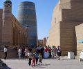 traditional weddig procession in the ancient city of Khiva