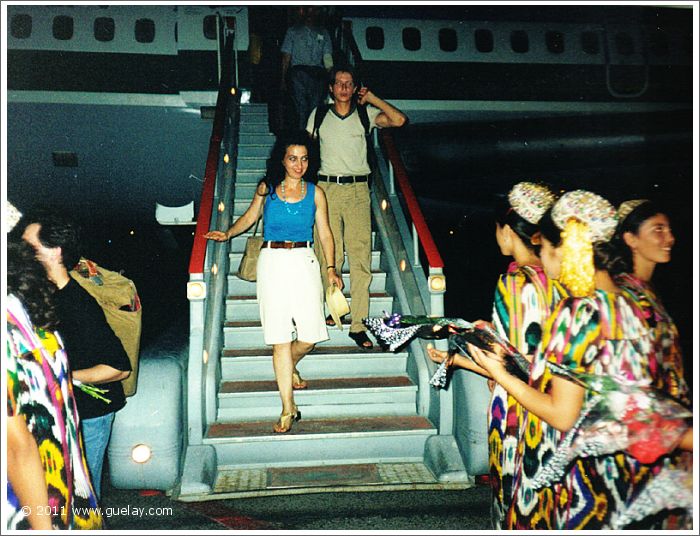 Gülay Princess arrival at Samarkand Airport (1999)