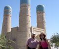 Josef Olt and Gülay Princess at Chor-Minor in Bukhara (2007)