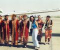 Gülay Princess at reception at Tashkent International Airport (1997)
