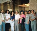 Gülay Princess & The Ensemble Aras with friends in the lobby of Hotel Afrosiyob (1999)