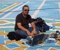 Hüseyin Evirgen while soundcheck at Registan Square, Samarkand (2007)