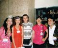 Gülay Princess, Dimitry, Feng-Chiu, Alexander in the lobby of Hotel Afrosiyob (1999)