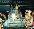 Gülay Princess arrival at Samarkand Airport (1999)