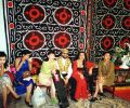 Josef Olt and Gülay Princess in Samarkand with musicians from Mongolia (1997)