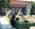 Gülay Princess in Samarkand at the Mausoleum of Imam al-Bukhari near Samarkand (1997)